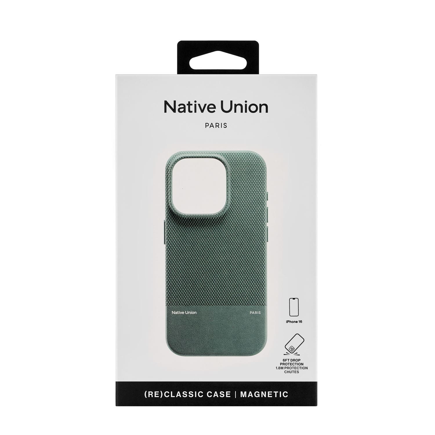 Чехол Native Union (RE)Classic Case MagSafe для iPhone 16, зеленый сланец