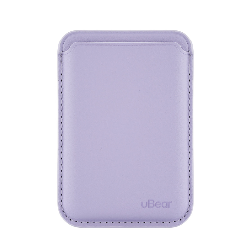 Магнитный кардхолдер uBear Leather Shell, фиолетовый