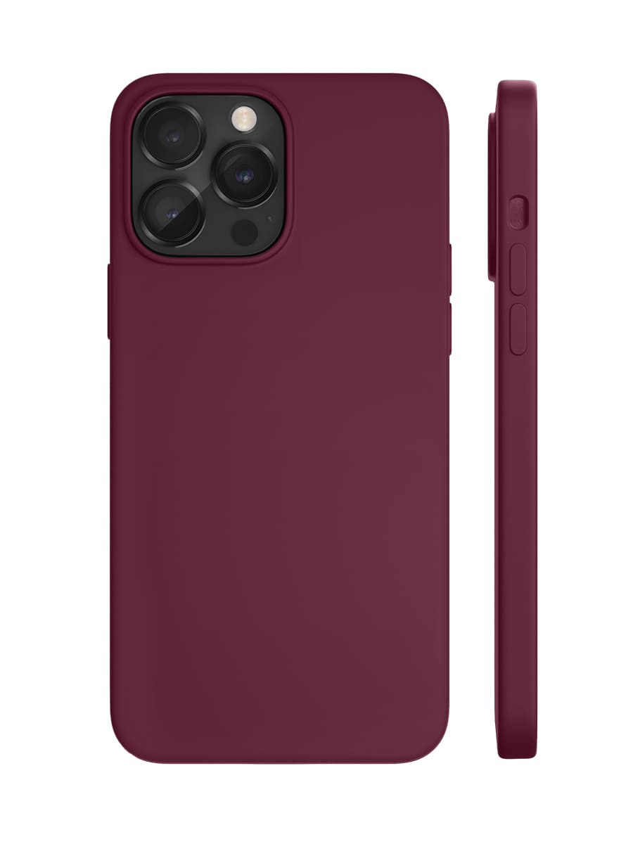 Чехол защитный VLP Silicone case с MagSafe для iPhone 14 Pro Max, марсала