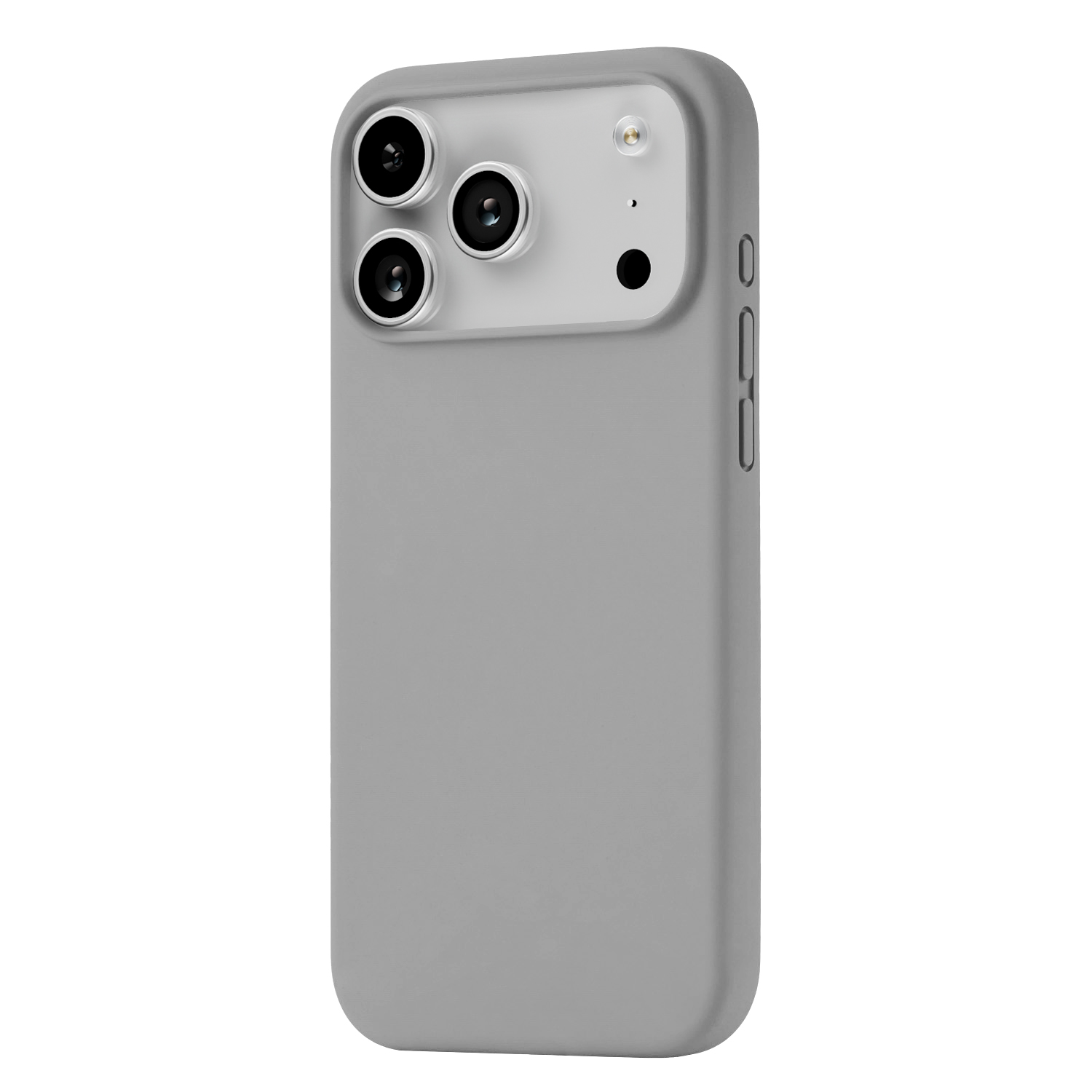 На фото изображено Чехол защитный uBear Touch Mag Case для iPhone 17 Pro Max, MagSafe, светло-серый