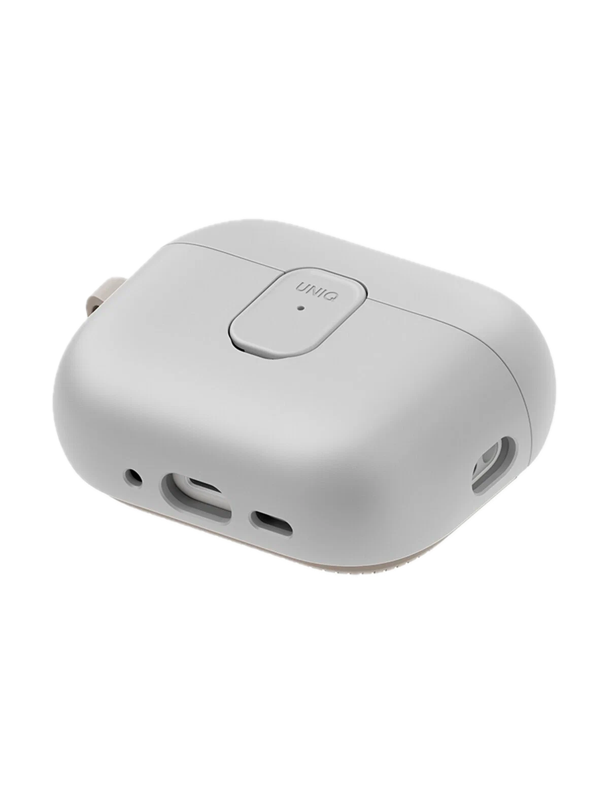 Фото Чехол Uniq CLYDE Lock case для AirPods Pro 3, Mist Grey/Khaki На фото изображено Чехол Uniq CLYDE Lock case для AirPods Pro 3, Mist Grey/Khaki