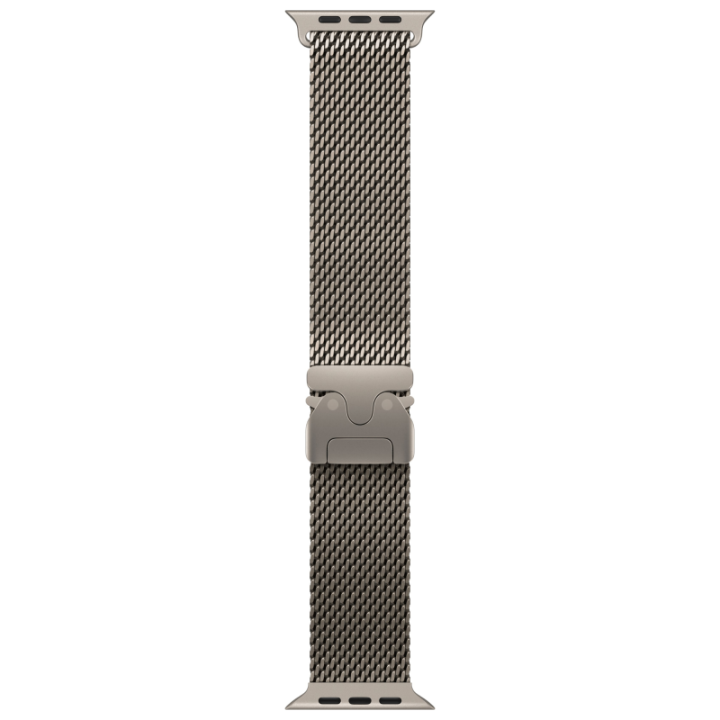 Apple Watch Ultra 2 GPS + Cellular, 49 мм, корпус из бежевого титана, ремешок Milanese бежевого цвета, зазмер M