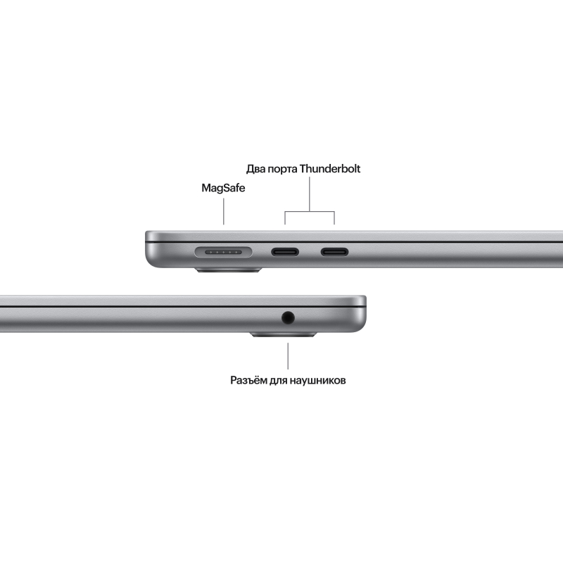 Apple MacBook Air 13" (M3, 8C / 8C, 2024) 16 ГБ, 256 ГБ SSD, Серый космос