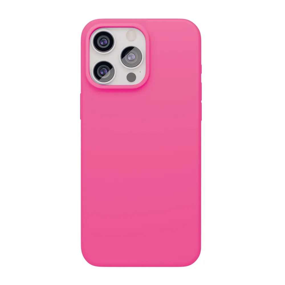 Чехол защитный VLP Aster Case с MagSafe для iPhone 15 Pro Max, неоновый розовый
