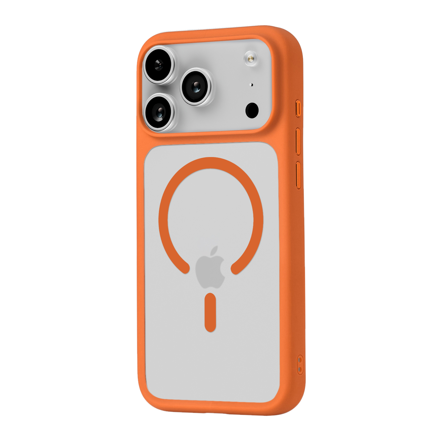 На фото изображено Чехол защитный uBear Shade Case для iPhone 17 Pro Max, MagSafe, оранжевый