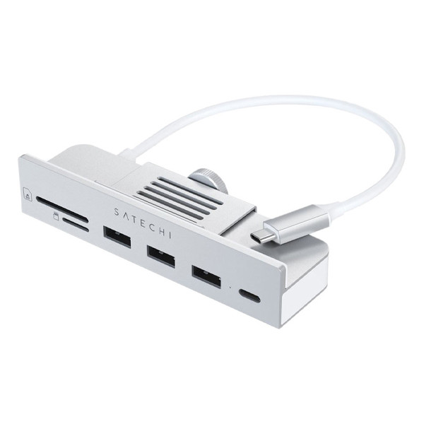 USB-C-концентратор Satechi Aluminum USB-C Clamp Hub для 24" iMac, серебристый