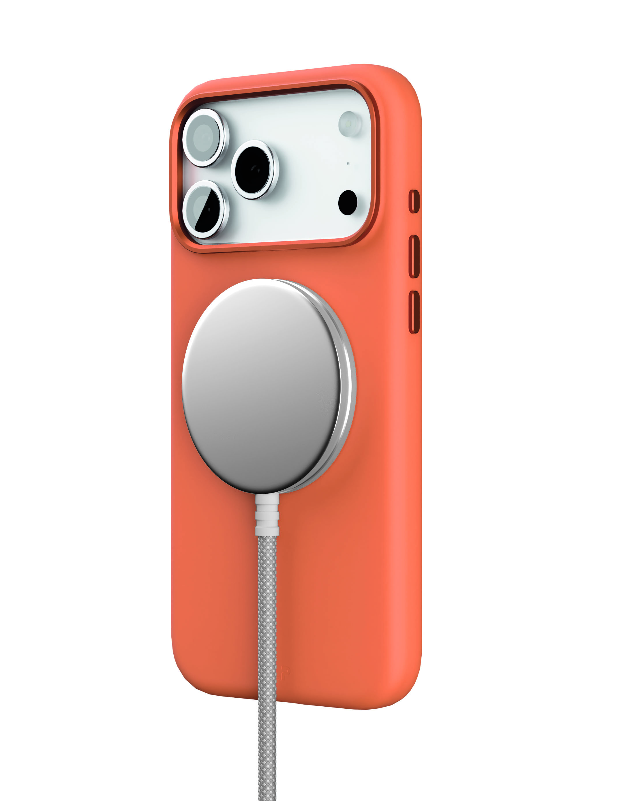 На фото изображено Чехол защитный VLP Aster Pro Case с MagSafe для iPhone 17 Pro Max, оранжевый