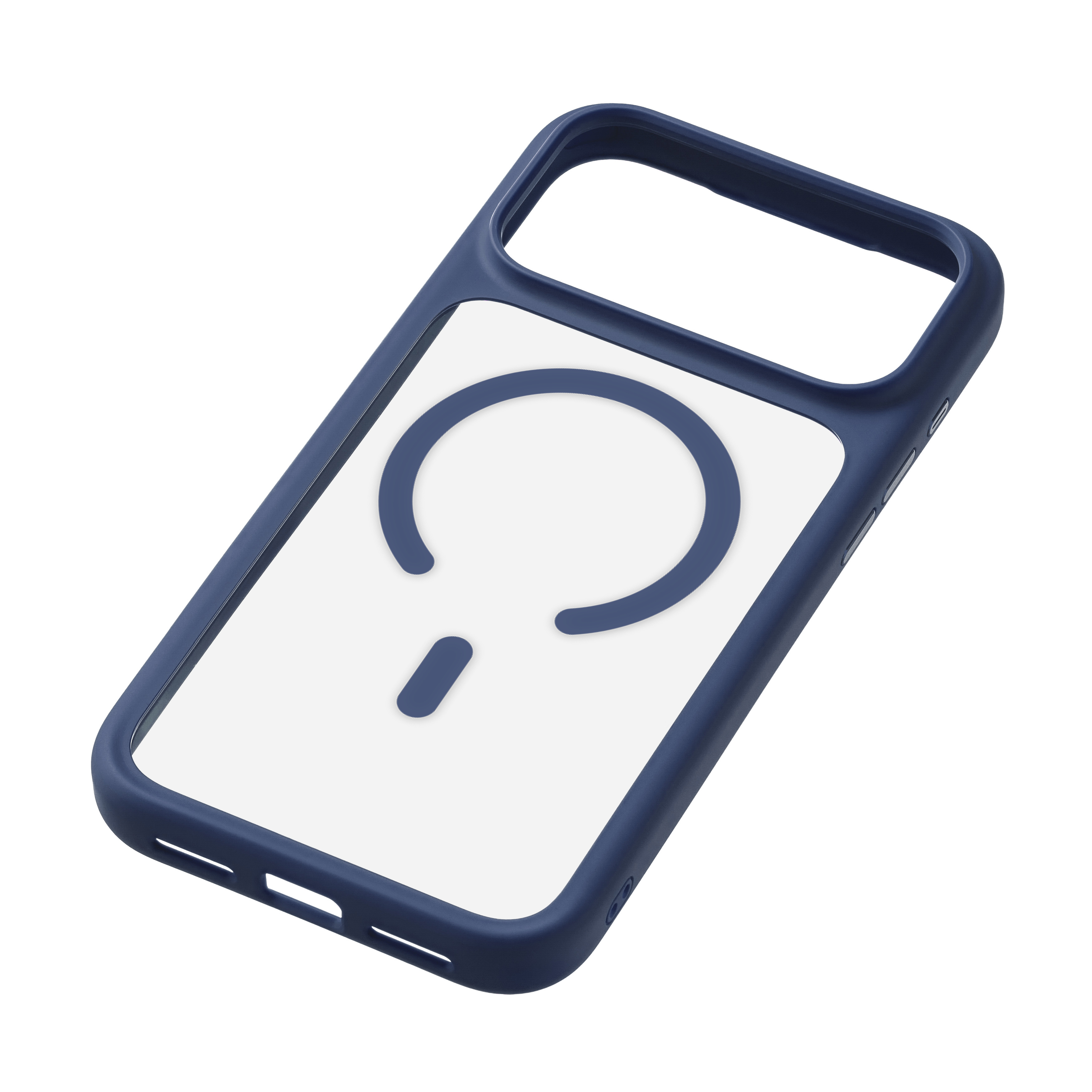 На фото изображено Чехол защитный uBear Shade Case для iPhone 17 Pro Max, MagSafe, синий