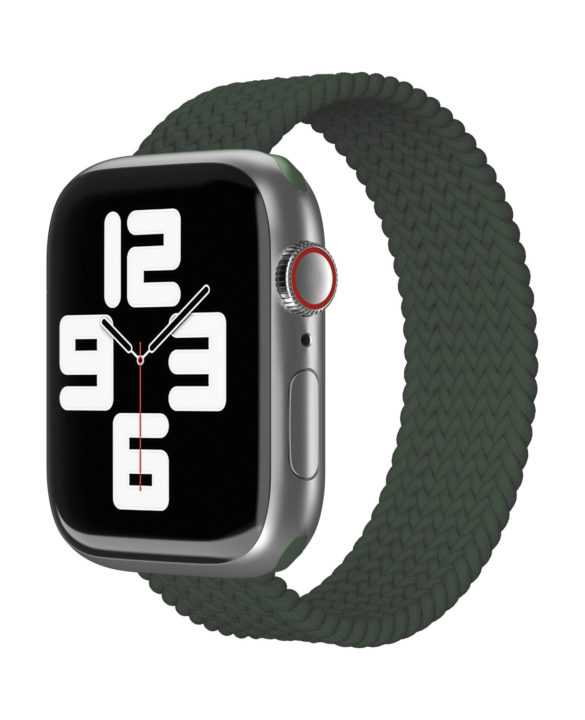 Ремешок нейлоновый плетёный VLP для Apple Watch 38/40/41, L/XL, тёмно-зелёный Ремешок нейлоновый плетёный VLP для Apple Watch 38/40/41, L/XL, тёмно-зелёный