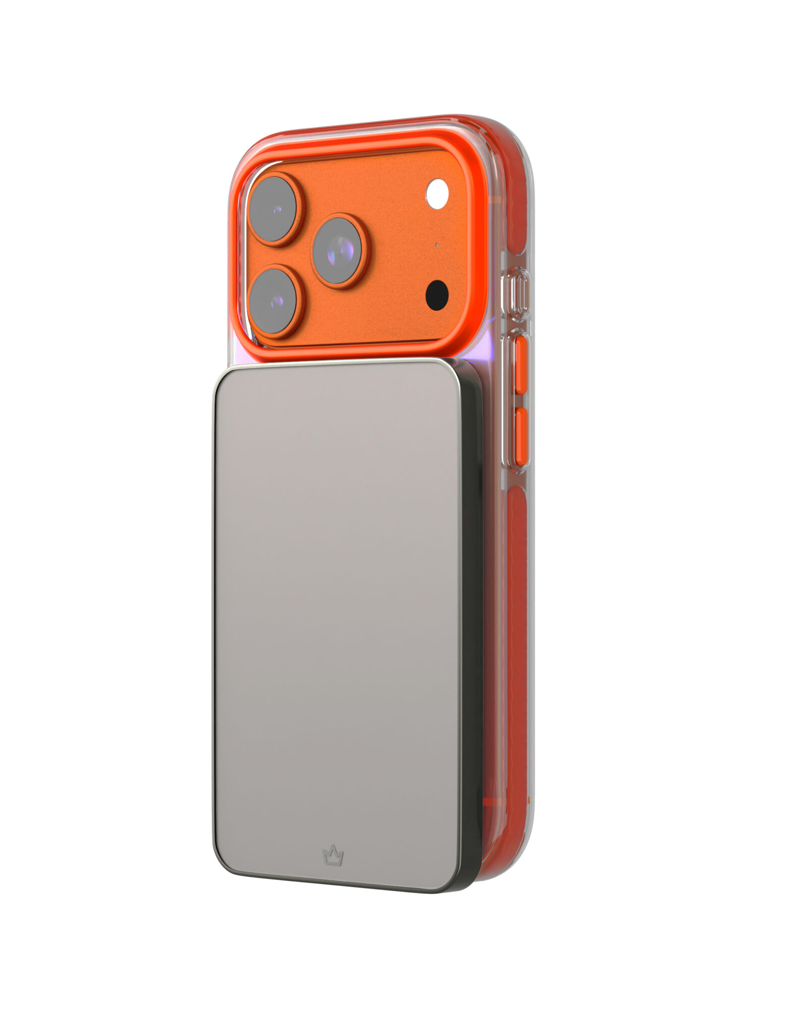 На фото изображено Чехол защитный VLP Pulse Case с MagSafe для iPhone 17 Pro, оранжевый