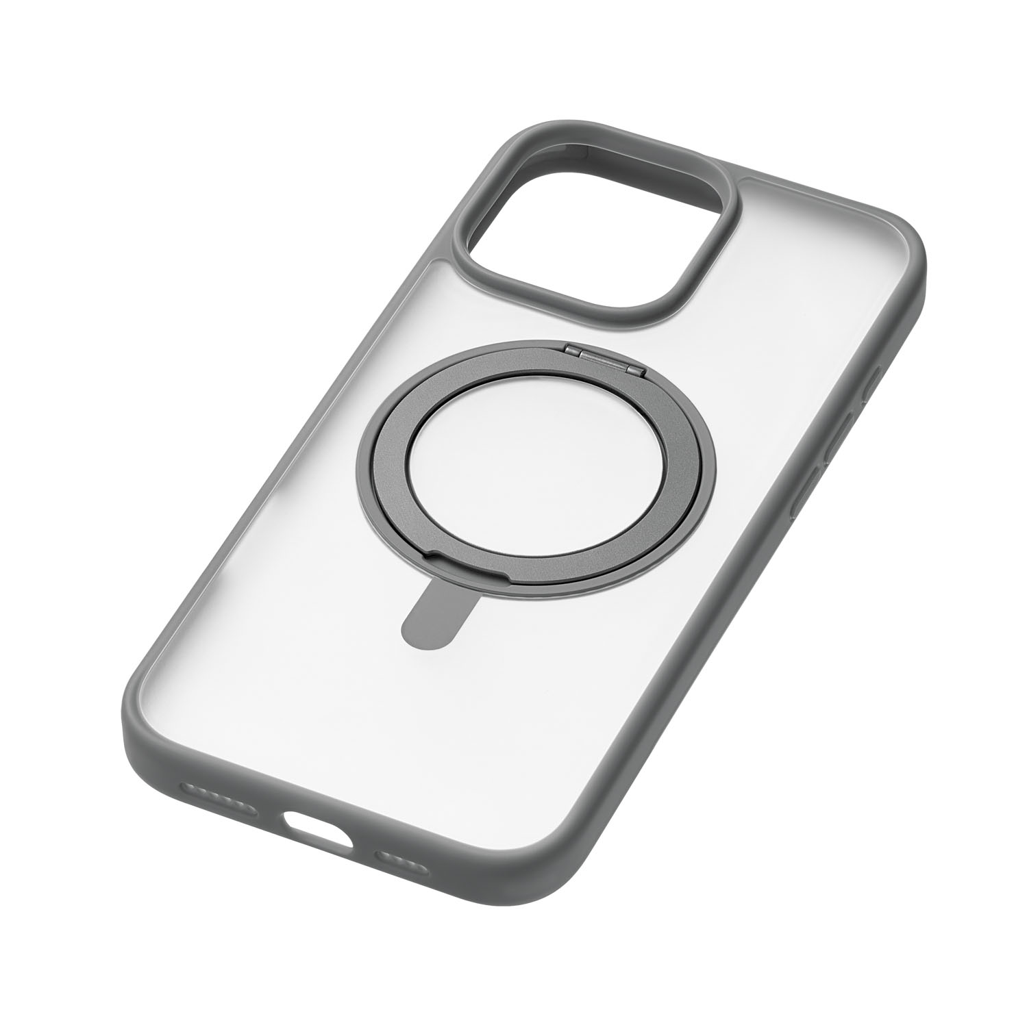Чехол защитный uBear Clip 360 Mag Case для iPhone 16 Pro Max, с магнитной подставкой, серый