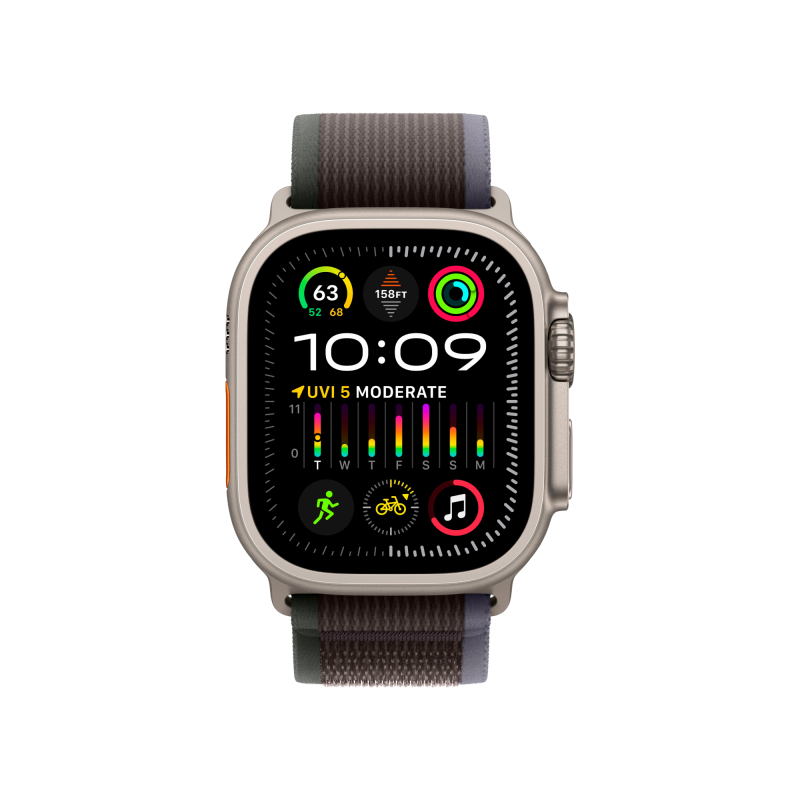 Apple Watch Ultra 2 GPS + Cellular, 49 мм, корпус из титана, ремешок Trail цвет Сине/черный, S/M