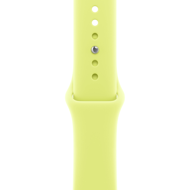 На фото изображено Apple Watch Series 11, 42 мм, корпус из алюминия цвета «Серебристый», спортивный ремешок, размер S/M