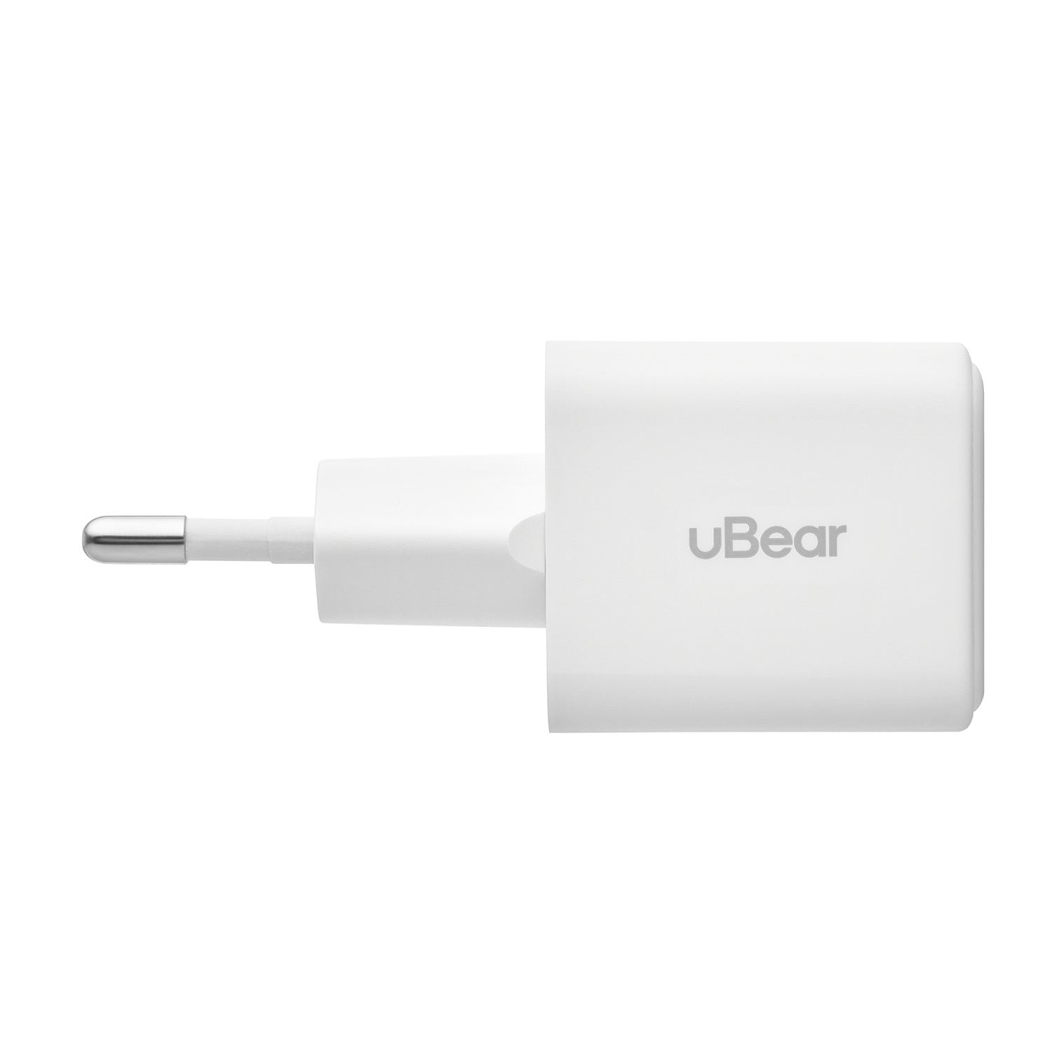 Cетевое зарядное устройство uBear Bridge USB-C, 30 Вт, GaN, белый