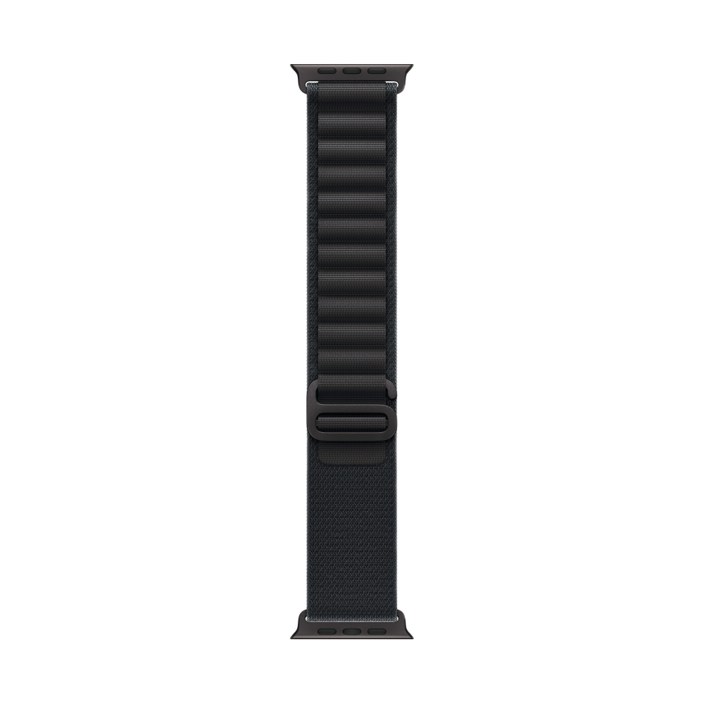 На фото изображено Apple Watch Ultra 3 GPS + Cellular, 49 мм, корпус из чёрного титана, ремешок Alpine, цвет чёрный, M
