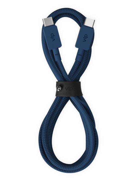 Кабель VLP Nylon Cable USB/C-USB/C, 100 Вт, 1.2м, темно-синий Кабель VLP Nylon Cable USB/C-USB/C, 100 Вт, 1.2м, темно-синий
