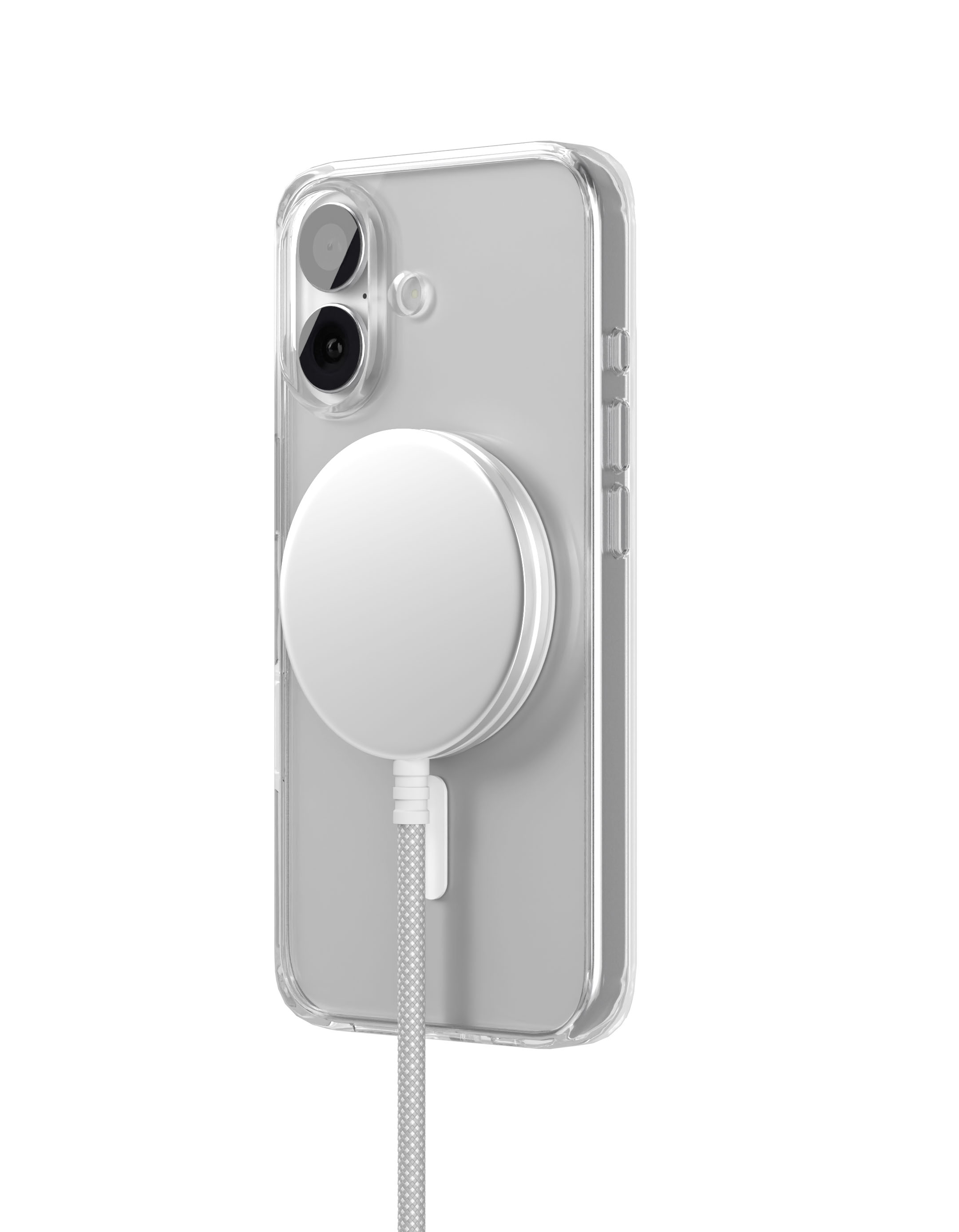 На фото изображено Чехол защитный VLP Diamond Case для iPhone 17, прозрачный
