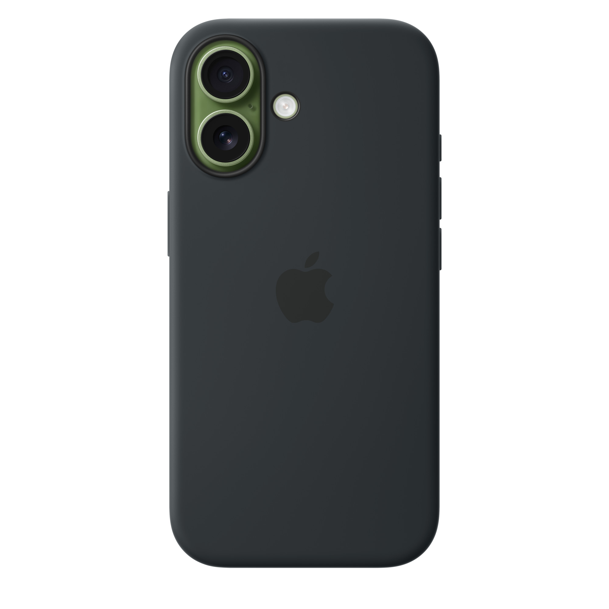На фото изображено Чехол защитный Apple Silicone Case with MagSafe для iPhone 17, чёрный
