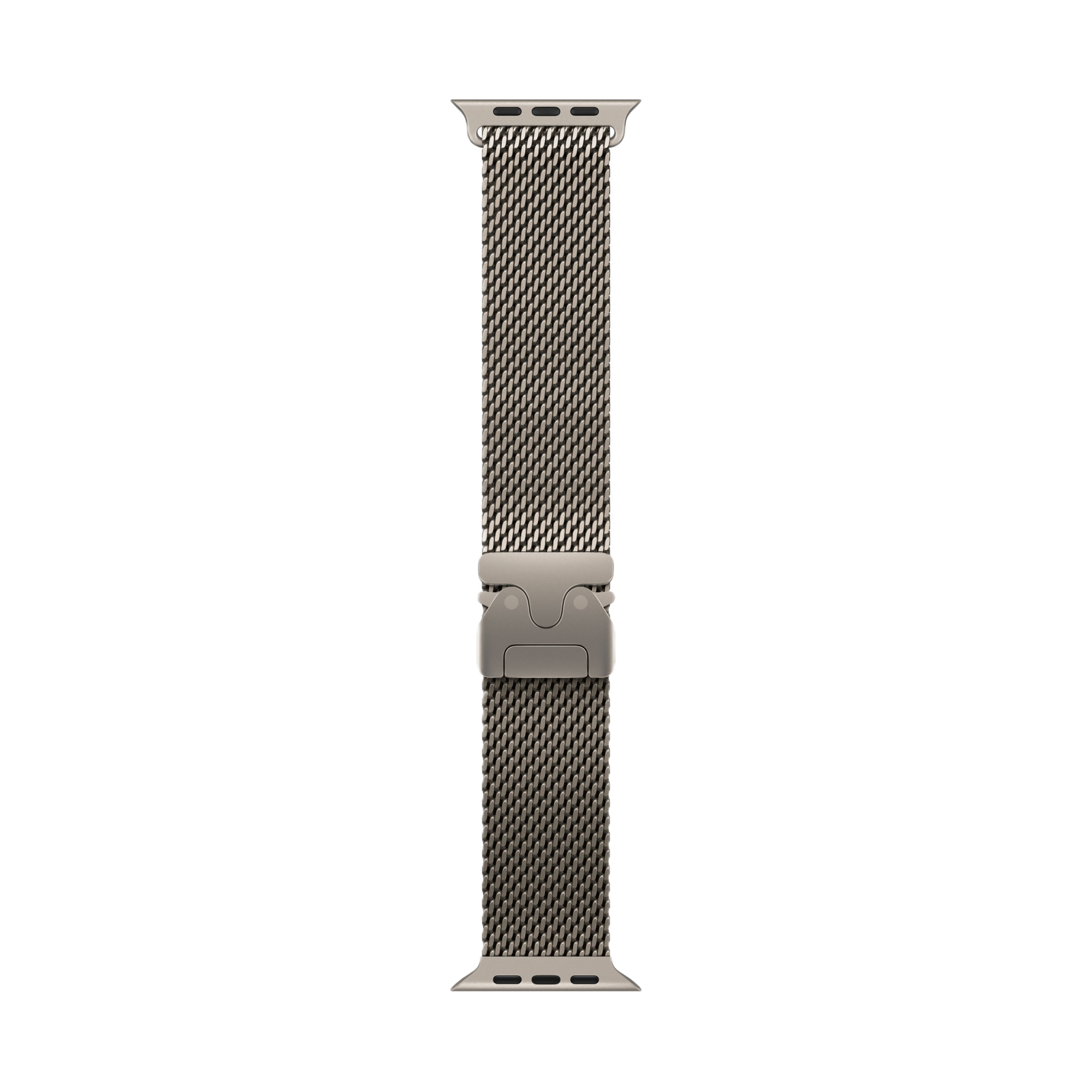 На фото изображено Apple Watch Ultra 3 GPS + Cellular, 49 мм, корпус из натурального титана, ремешок Milanese цвета «натуральный титан», размер S
