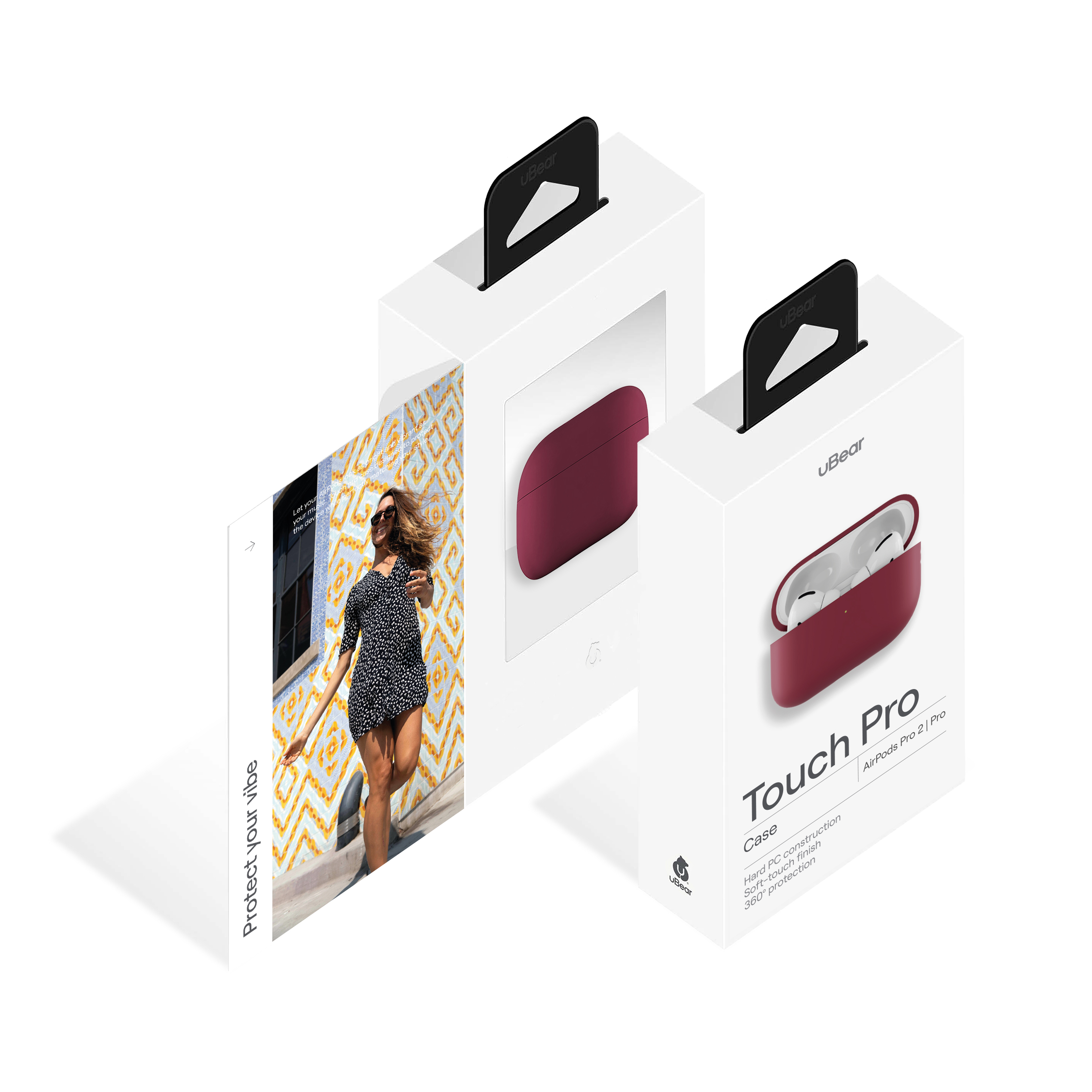 Защитный чехол uBear AirPods Pro 2 Touch Pro Silicone Case, марсала