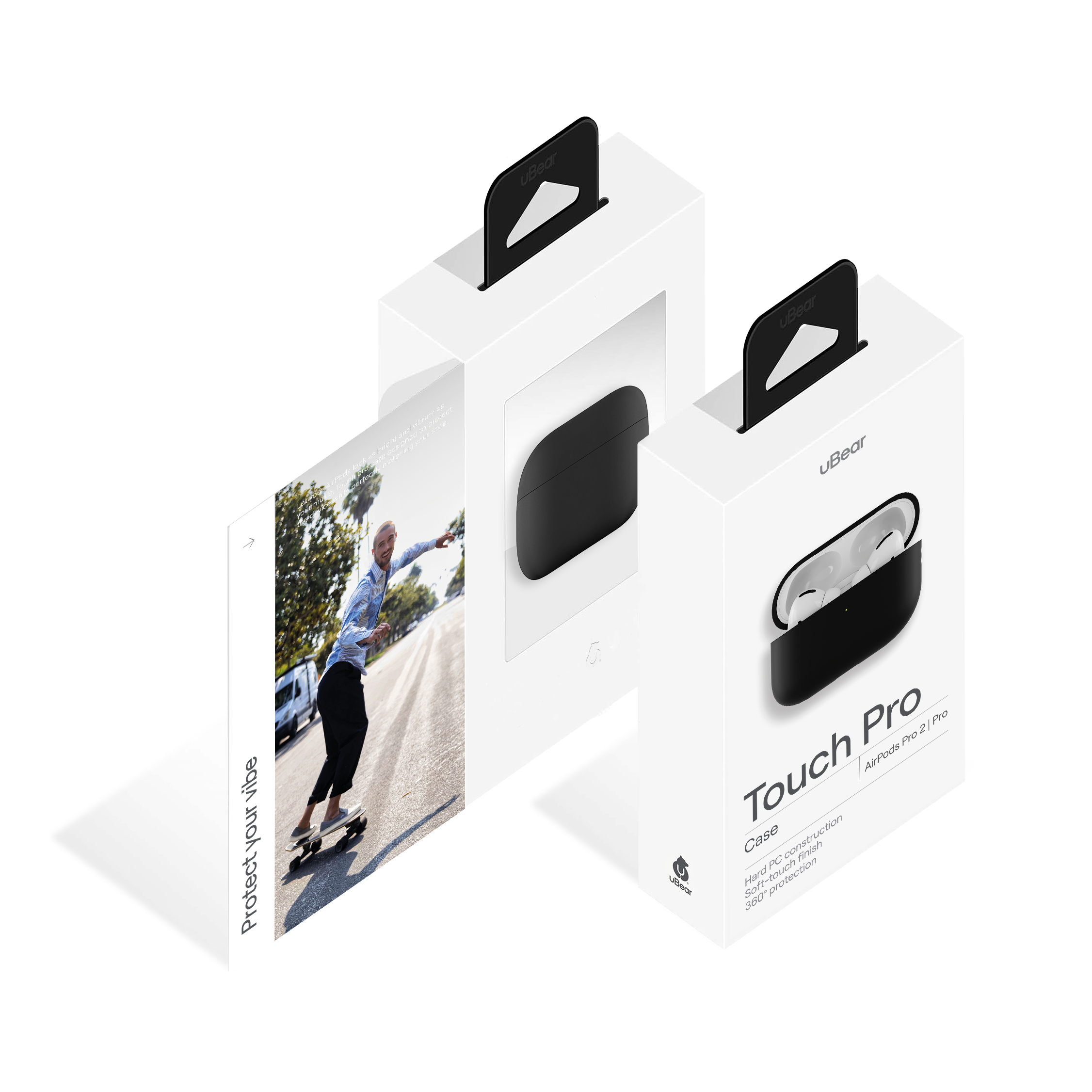 Защитный чехол AirPods Pro Touch Pro Silicone Case, чёрный