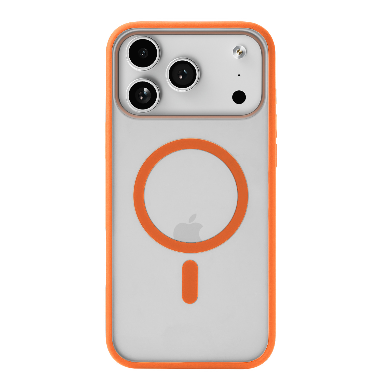 На фото изображено Чехол защитный uBear Cloud Mag Case для iPhone 17 Pro Max, MagSafe, оранжевый