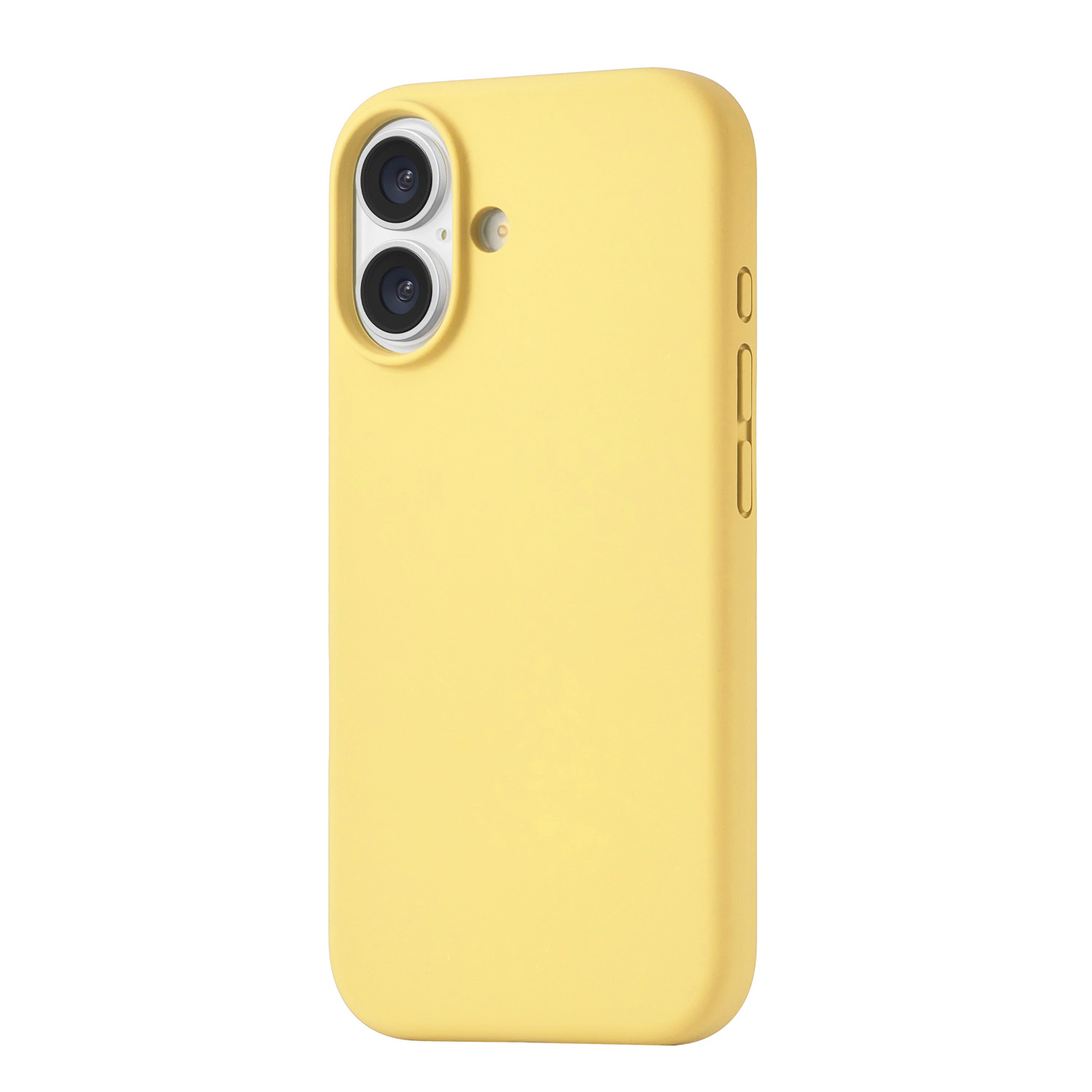 На фото изображено Чехол защитный uBear Touch Mag Case для iPhone 17 MagSafe, светло-жёлтый