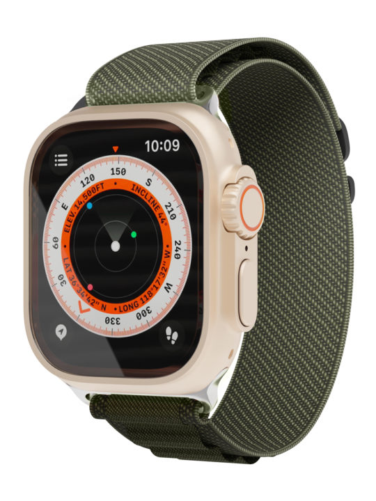 Ремешок нейлоновый VLP Extreme Band для Apple Watch 42/44/45/49mm, темно-зеленый Ремешок нейлоновый VLP Extreme Band для Apple Watch 42/44/45/49mm, темно-зеленый
