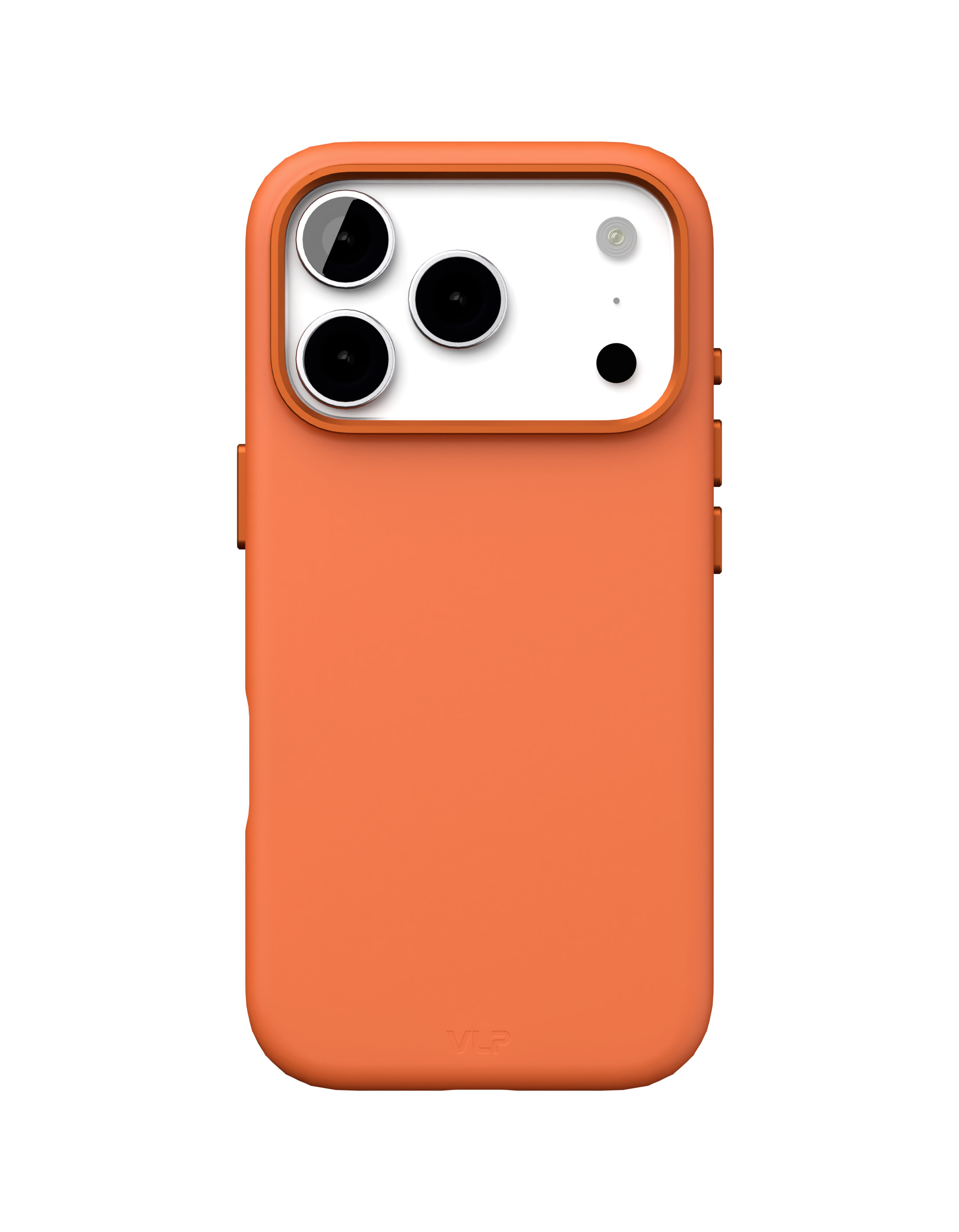 На фото изображено Чехол защитный VLP Aster Pro Case с MagSafe для iPhone 17 Pro, оранжевый