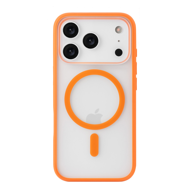 Фото Чехол защитный uBear Cloud Mag Case для iPhone 17 Pro, MagSafe, оранжевый На фото изображено Чехол защитный uBear Cloud Mag Case для iPhone 17 Pro, MagSafe, оранжевый