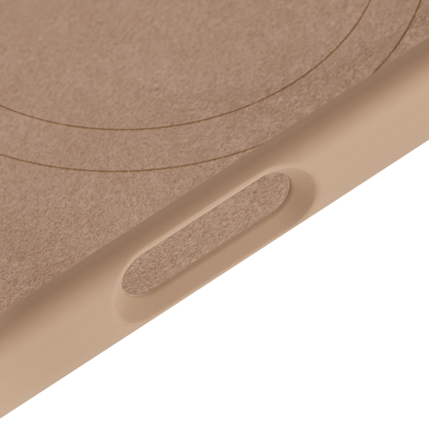 На фото изображено Чехол защитный uBear Touch Mag Case для iPhone 17 Pro Max, MagSafe, латте