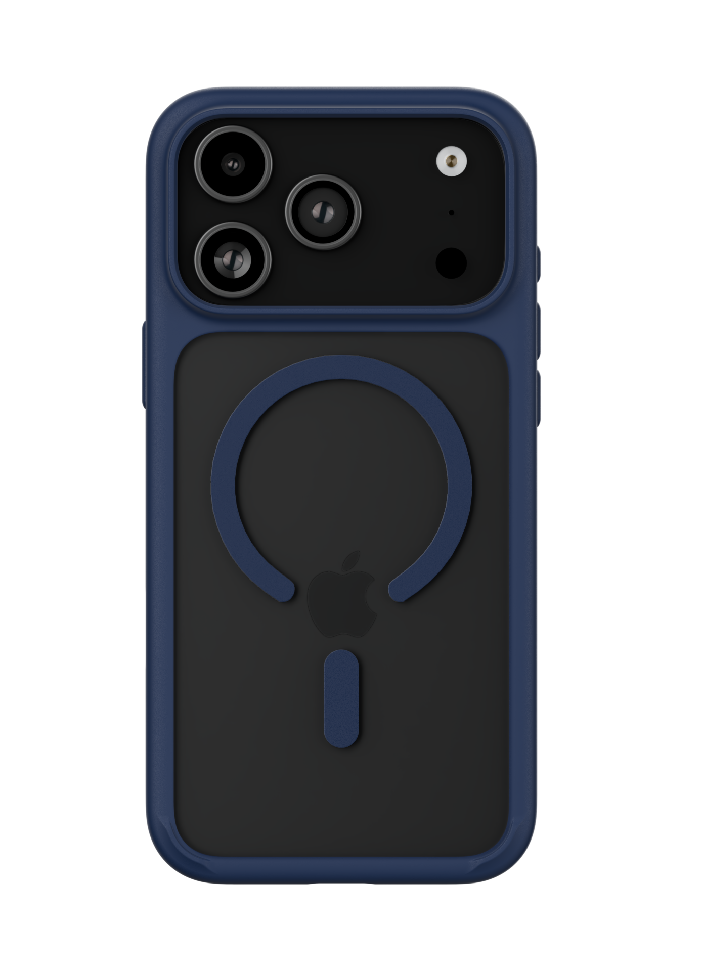 На фото изображено Чехол защитный uBear Shade Case для iPhone 17 Pro Max, MagSafe, синий