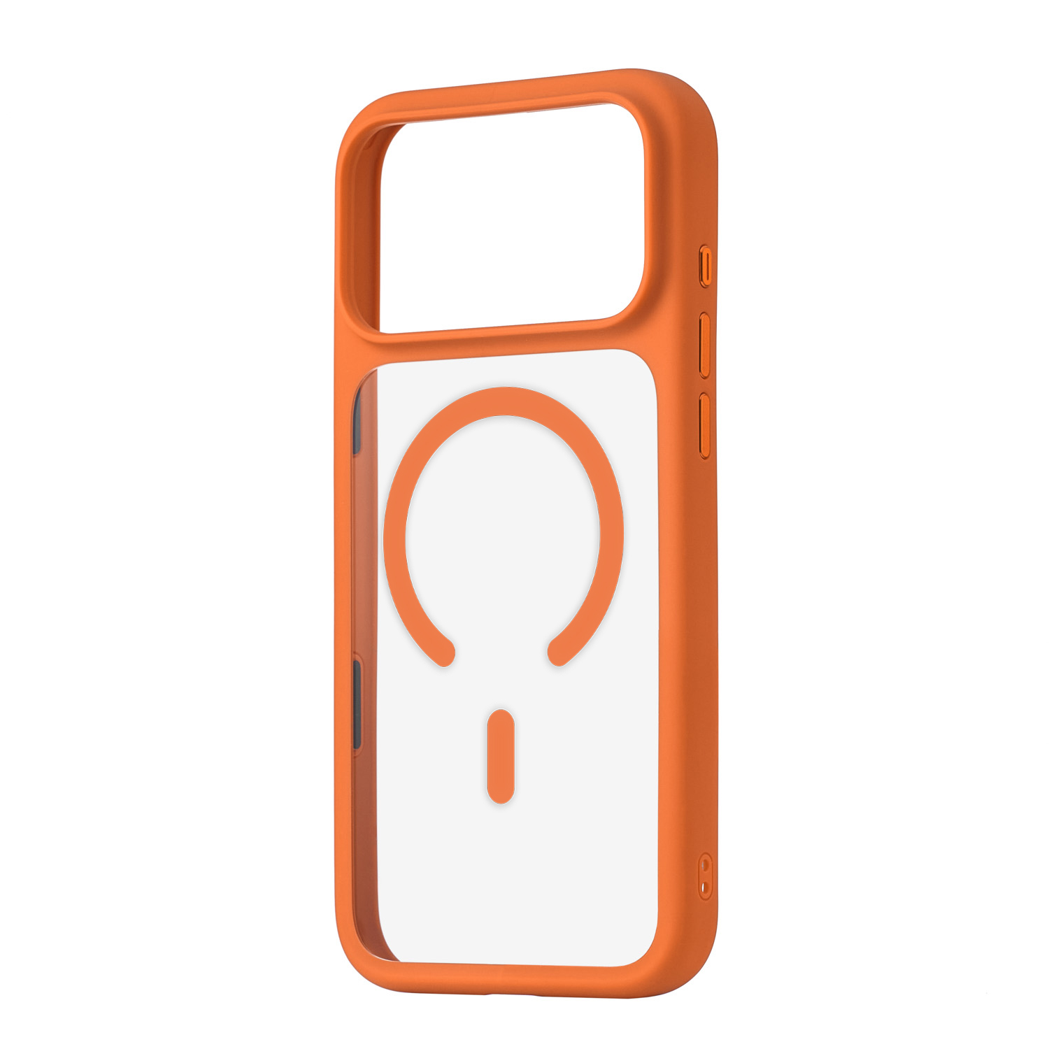 На фото изображено Чехол защитный uBear Shade Case для iPhone 17 Pro Max, MagSafe, оранжевый