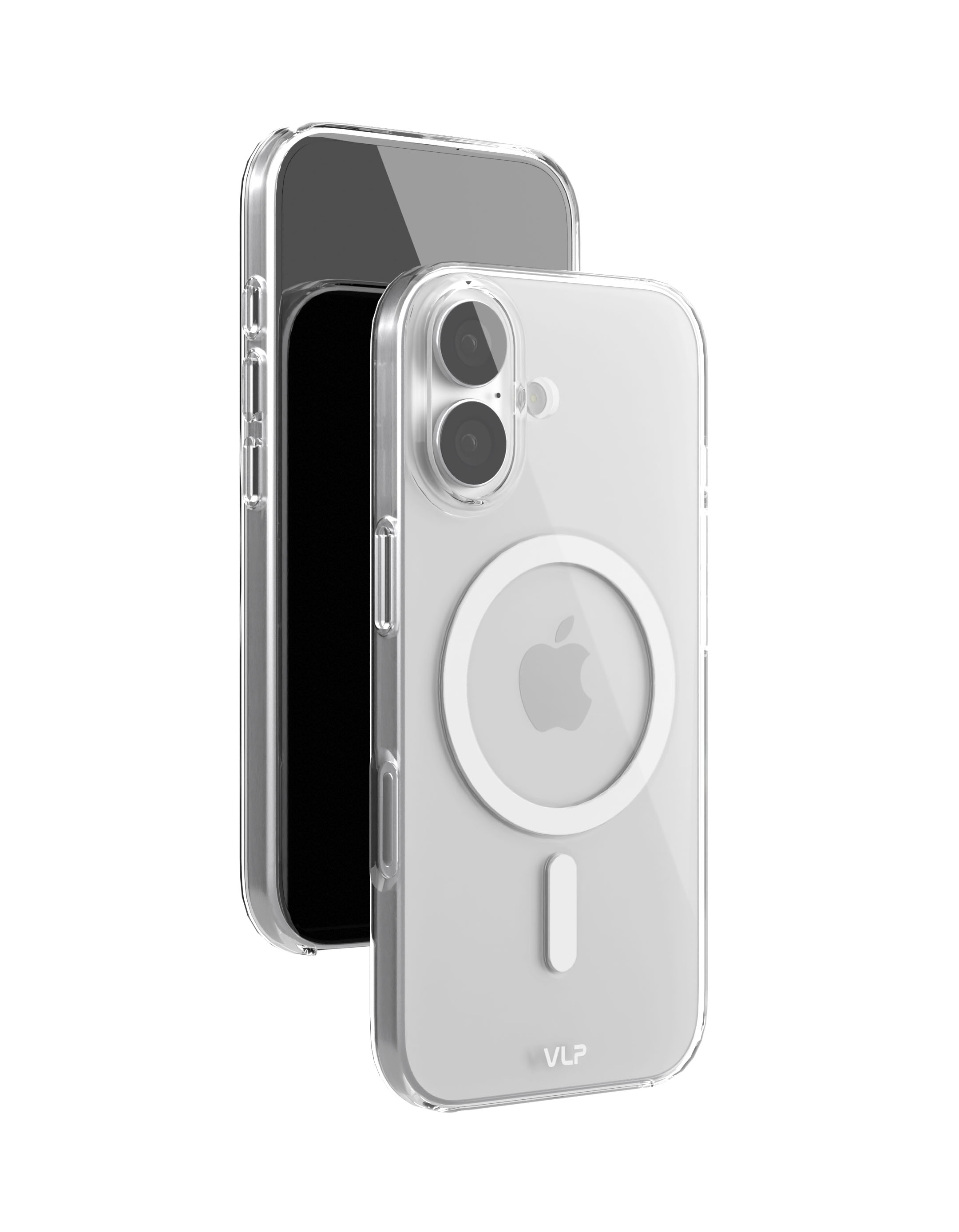На фото изображено Чехол защитный VLP Puro Case с MagSafe для iPhone 17, прозрачный