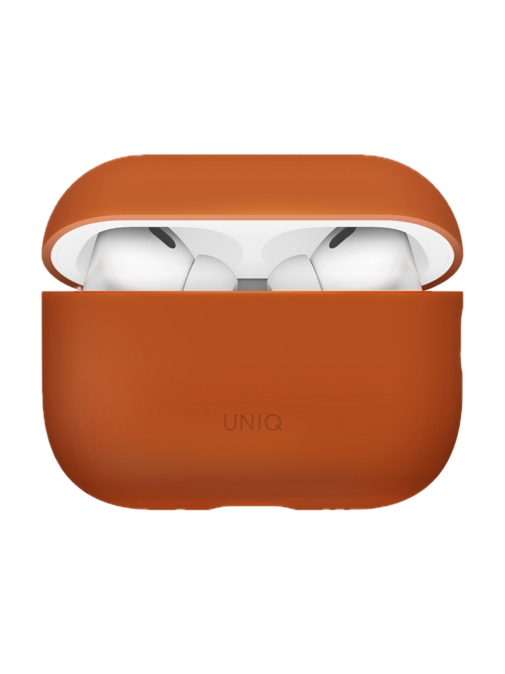 На фото изображено Чехол Uniq LINO для AirPods Pro 3, Sunset Orange