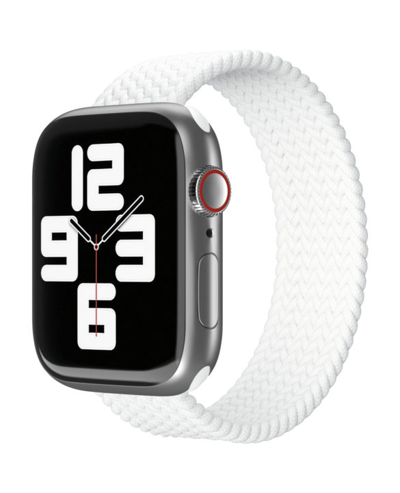 Ремешок нейлоновый плетёный VLP для Apple Watch 38/40/41, L/XL, белый Ремешок нейлоновый плетёный VLP для Apple Watch 38/40/41, L/XL, белый