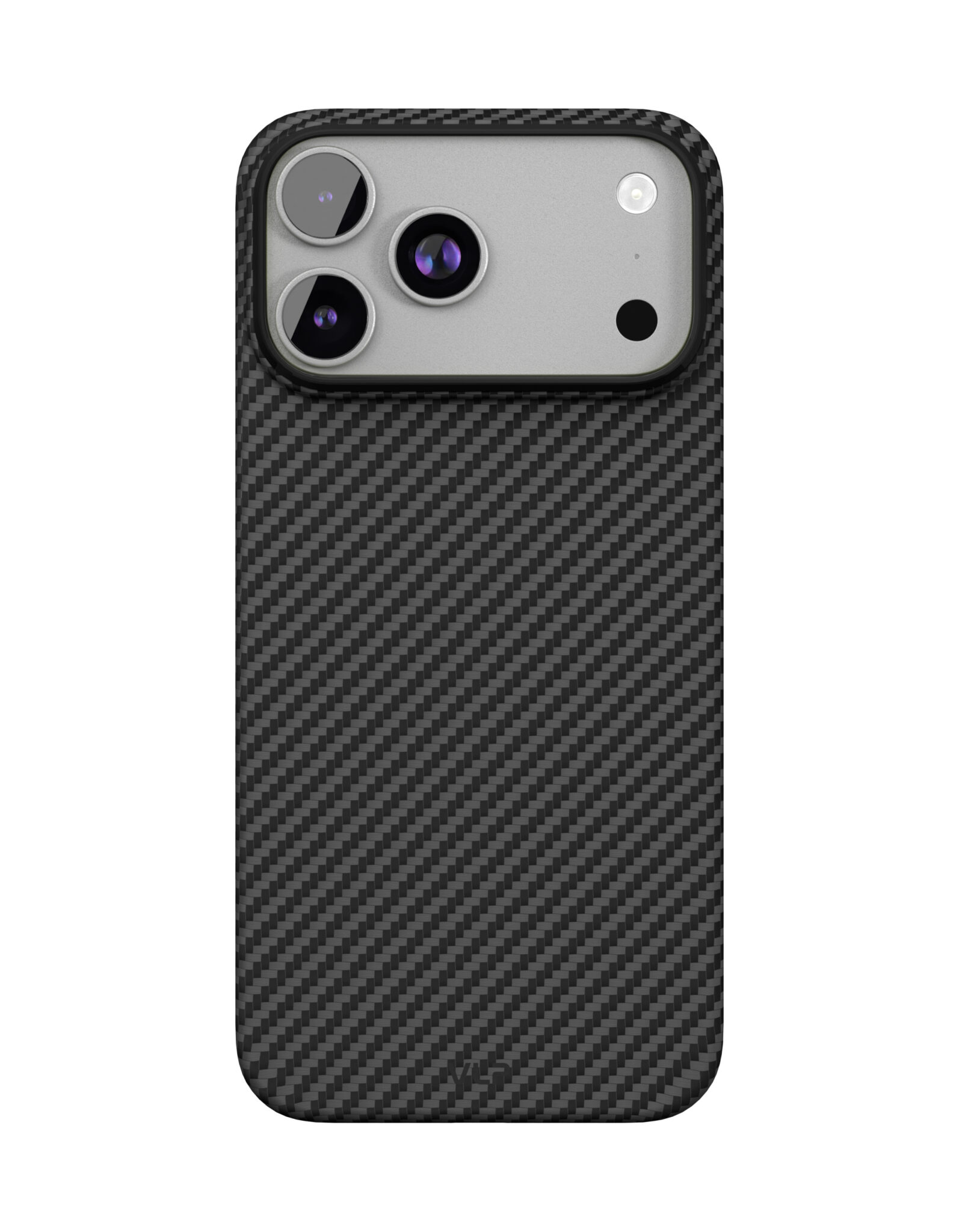 Фото Чехол защитный VLP Kevlar Case с MagSafe для iPhone 17 Pro Max, черный На фото изображено Чехол защитный VLP Kevlar Case с MagSafe для iPhone 17 Pro Max, черный