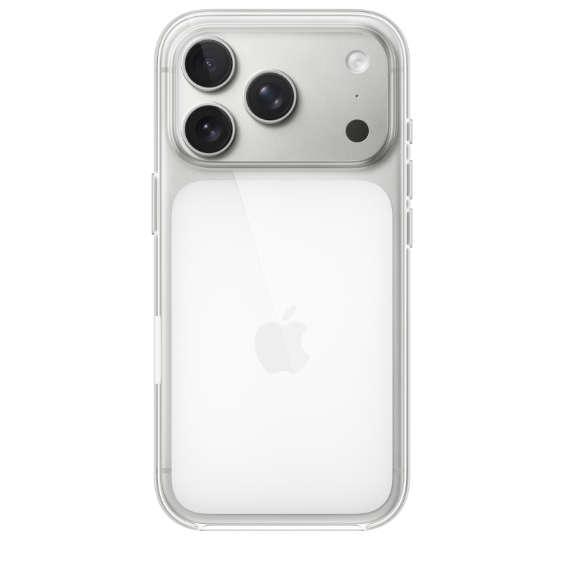 На фото изображено Чехол защитный Apple Clear Case with MagSafe для iPhone 17 Pro, прозрачный