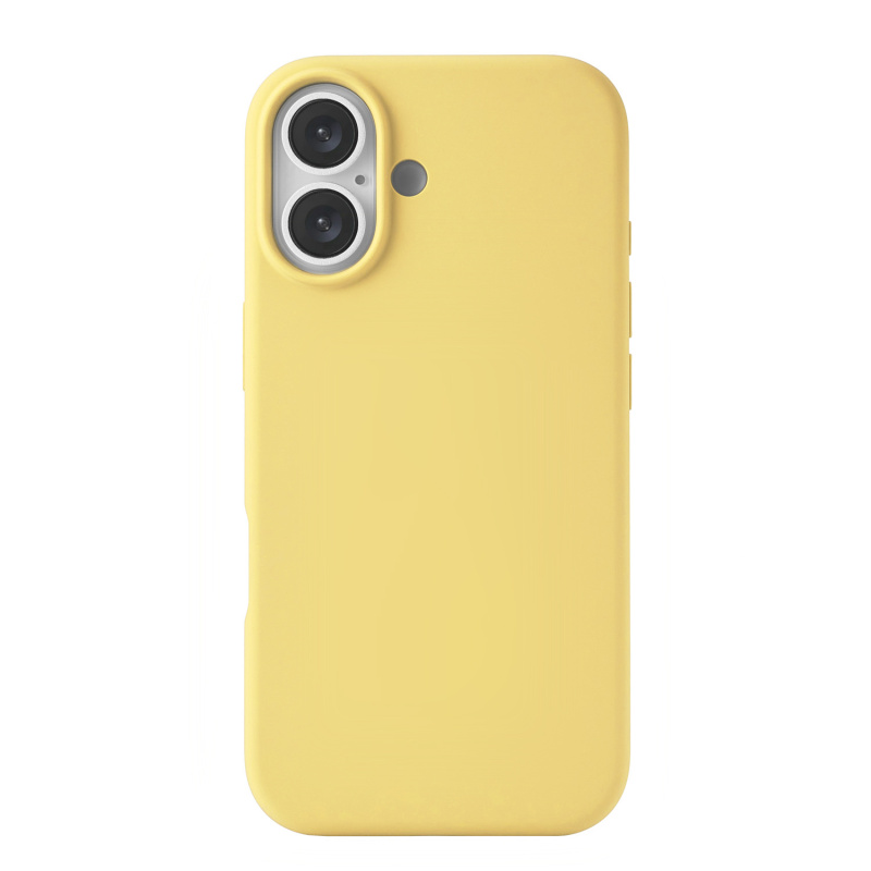На фото изображено Чехол защитный uBear Touch Mag Case для iPhone 17 MagSafe, светло-жёлтый