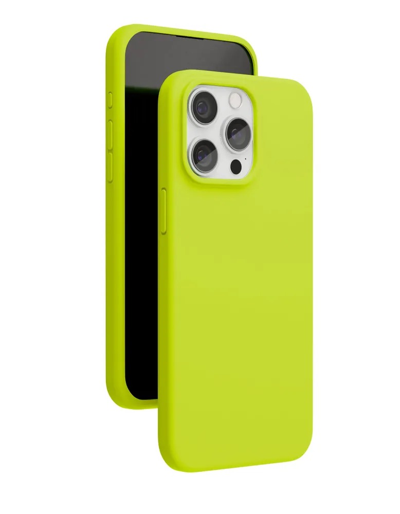 Чехол защитный VLP Aster Case с MagSafe для iPhone 15 Pro Max, неоновый зеленый