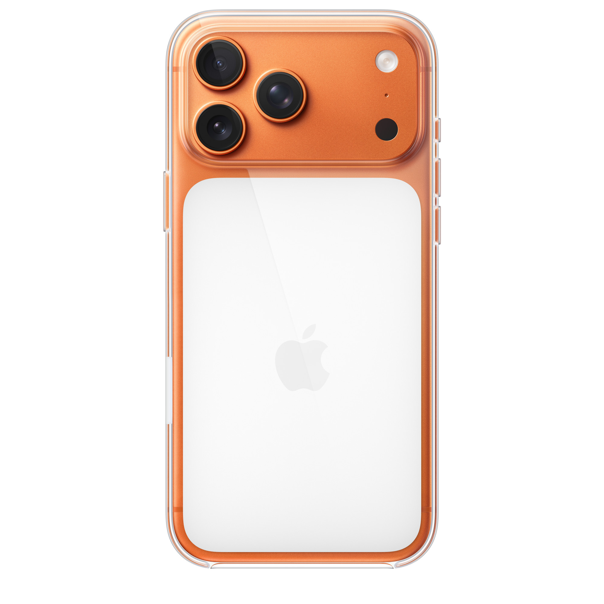 На фото изображено Чехол защитный Apple Clear Case with MagSafe для iPhone 17 Pro Max, прозрачный