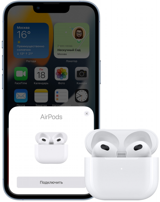 Наушники Apple AirPods (3-его поколения, 2022) Lightning with MagSafe, белые