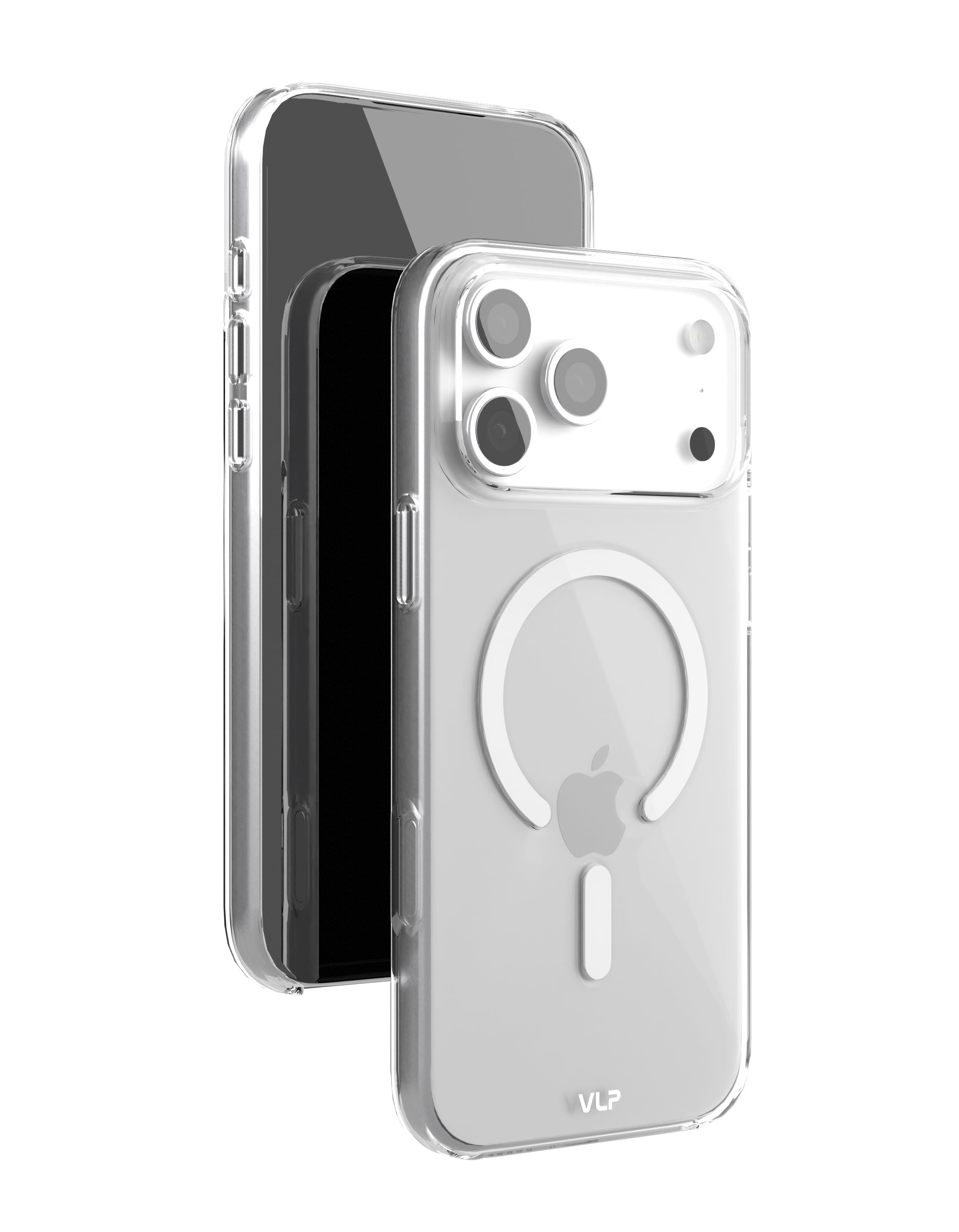 На фото изображено Чехол защитный VLP Puro Case с MagSafe для iPhone 17 Pro Max, прозрачный