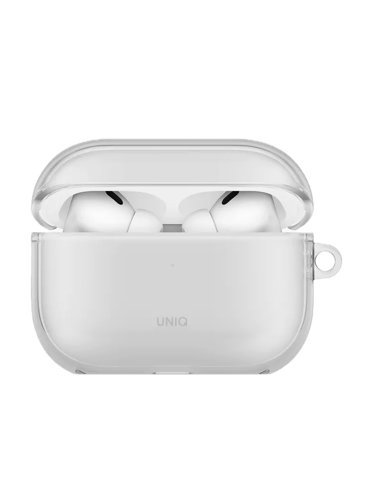 На фото изображено Чехол Uniq Glase TPU для AirPods Pro 3, Glossy Clear
