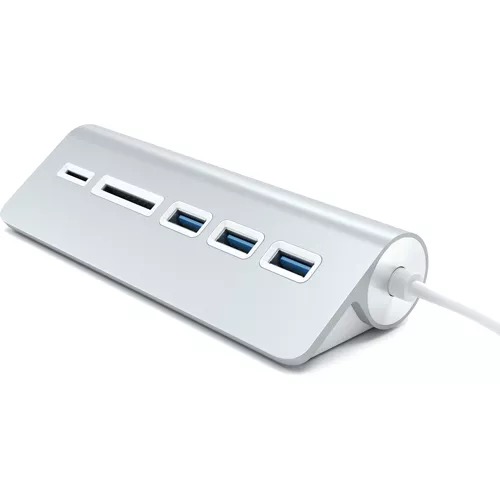 USB-хаб и кардридер Satechi Aluminum USB 30 Hub & Card Reader, серебряный