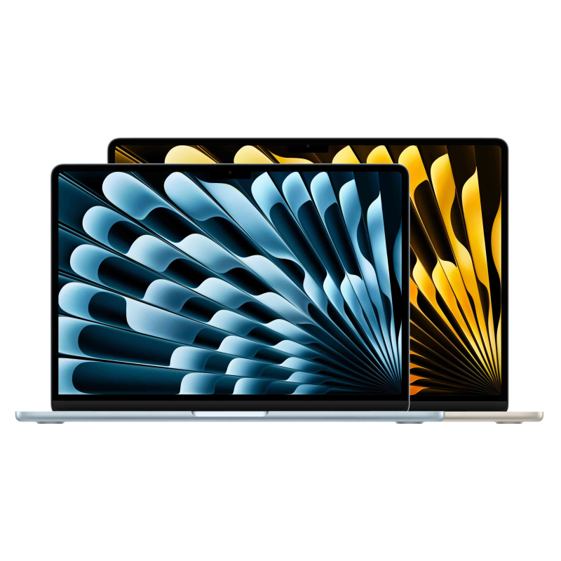 На фото изображено Apple MacBook Air 15" (M5, 10C / 10C, 2026) 16 ГБ, 1 ТБ SSD, Сияющая звезда