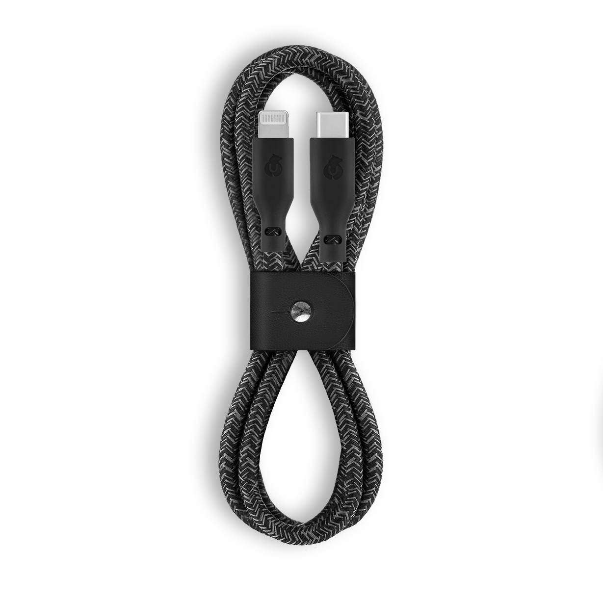 Зарядный кабель uBear Trend, USB-C/Lightning, 1,2м, чёрный