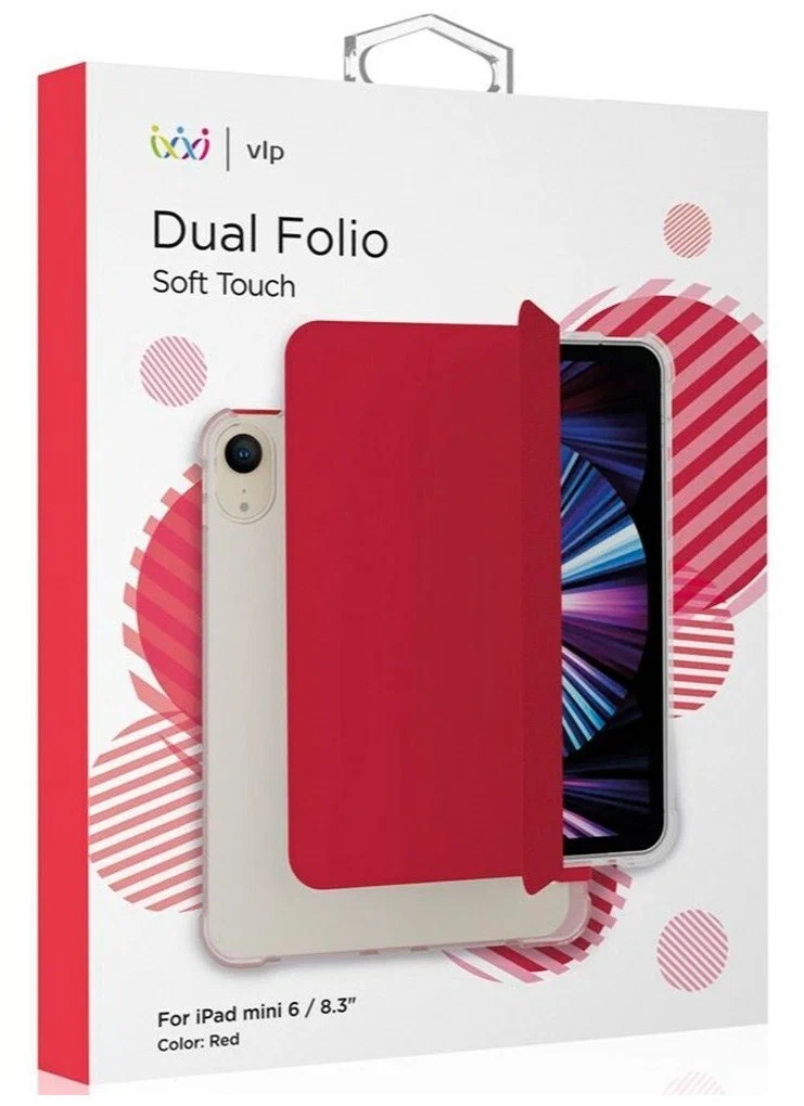 Чехол защитный VLP Dual Folio для iPad mini 6, красный