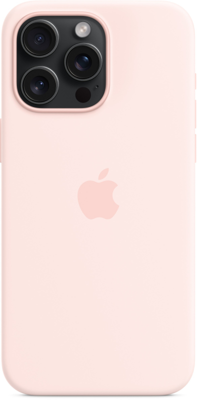 Чехол Apple MagSafe для iPhone 15 Pro Max, силикон, Розовый