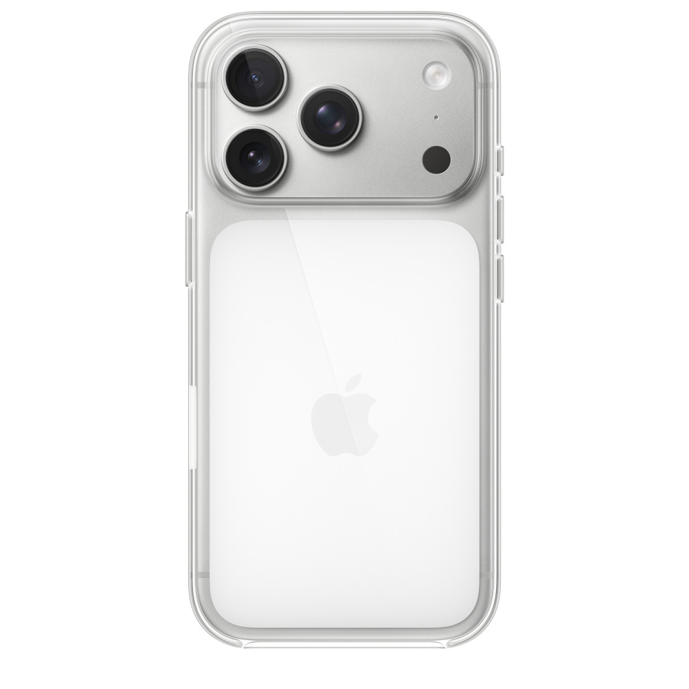 На фото изображено Чехол защитный Apple Clear Case with MagSafe для iPhone 17 Pro, прозрачный